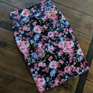 Floral Pencil Skirt